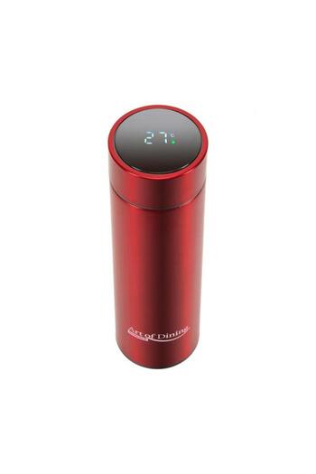 Heinner Termos HR-AER-TM45R, inox, capacitate 450 ml, cu indicator LED pentru temperatura, Rosu