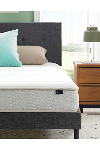 Zinus Foam and Spring Hybrid Queen Size Mattress in A Box 10Years Warranty (203.2Lx152.4Wx15.2H)CM