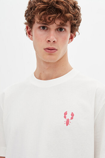 Tween Relaxed Fit Ekru T-Shirt