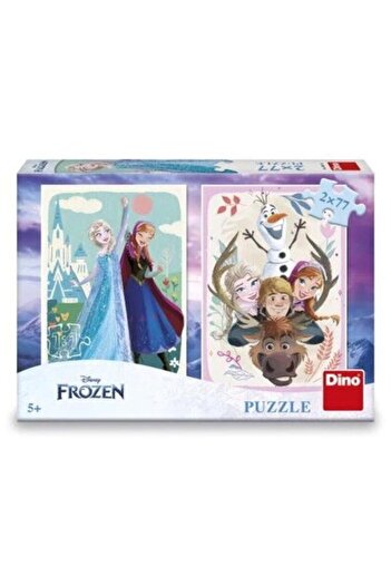 Dino 2 in 1 Puzzle - Anna and Elsa (2 x 77 pieces)