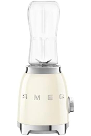 SMEG PBF01CRUK Retro 50’s Style Personal Blender, 2 x Bottles-To-Go, 2 Speed Settings, 600ml, 300W