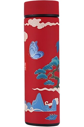 Twisoo Stainless Steel Smart Water Bottle, 500ml, Red