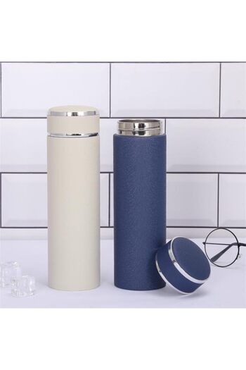 Twisoo Stainless Steel Sports Water Bottle, Lather Double Wall Vacuum Insulated Water Bottle, Leak P