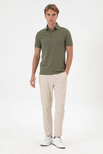 U.S. Polo Assn. Men's Camel Canvas Trousers 50300438-Vr015
