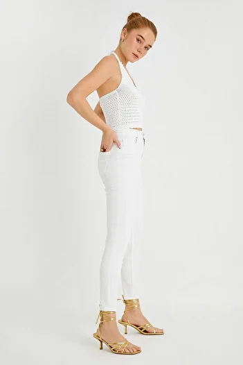 TENA Women's White Skinny Pants