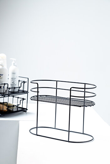FH finehome Blacked 2 Tier Oval Wire Organizer