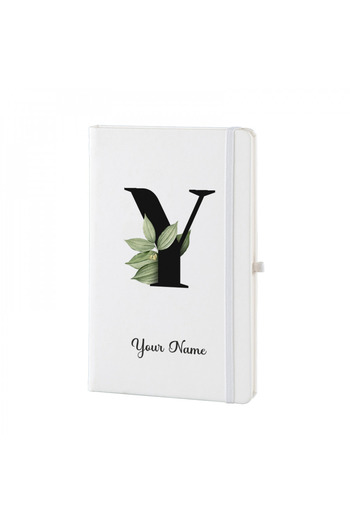 Dekormarket Personalized White Notebook with Initial “Y”