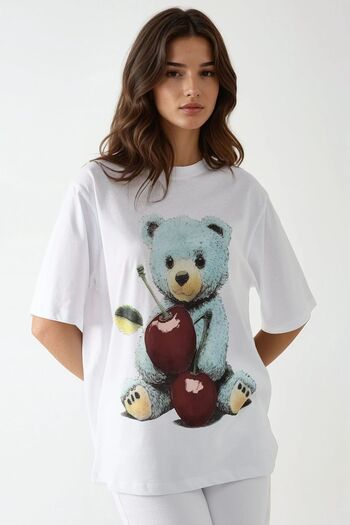 Hiccup Oversize Round Neck Printed T-Shirt