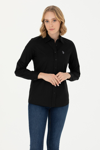 U.S. Polo Assn. Slim fit plain shirt with logo embroidery