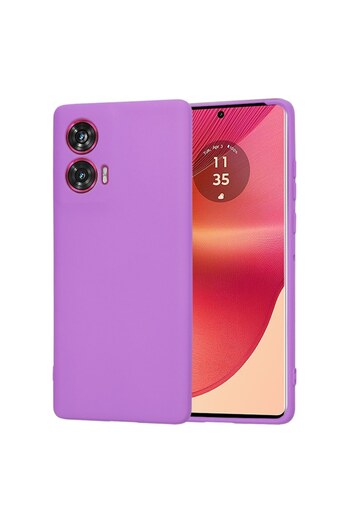 Tim Husă de protecție pentru Motorola Edge 50 Fusion, Timacondesign, W43, material textil, violet berry