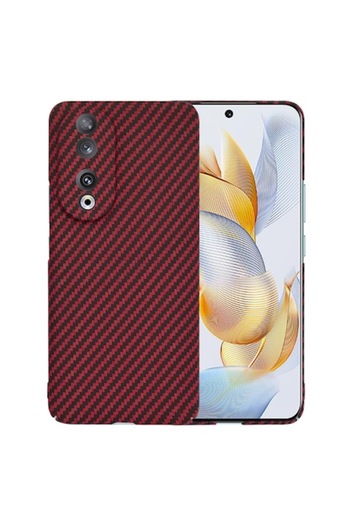 Tim High-Protection Case for Honor 90, Timacondesign, Z44, Hard Plastic, Elegant Ruby