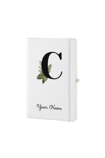 Dekormarket Personalized White Notebook with Initial “C”