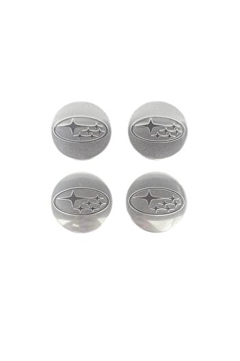 MAF Set 4 embleme stickere Subaru, aluminiu autoadezive, 56mm, argintiu