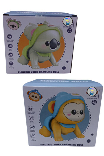 Boratila Toys Emeklemeye Yardımcı Typ c şarjlı , Ses Tekrar Özellikli Müzikli ,Emekleyen Kuala Oyuncak
