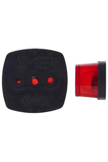 Hella Rear LED position light 2TM 357 012-011, 5W, C5W bulb, 12V, square shape, with cathode