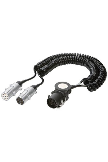 VİGNAL Spiral electrical cable 7P-15P D11487VIG, model 24N + S, with metal adapter from 15 pins to 2