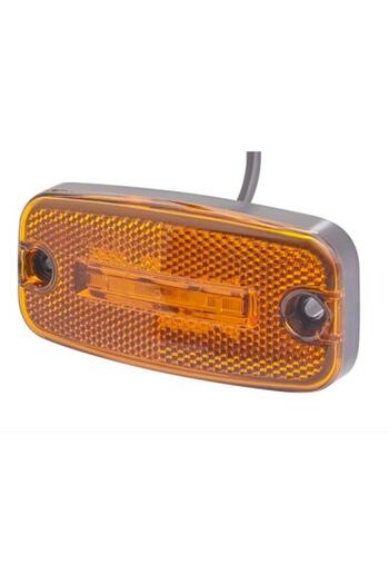 Hella Side marker lamp 2PS 345 600-001, 12V, 0.6W, 111x51 mm, cable 50 cm, orange