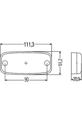 Hella 2PS345600-017, Side light