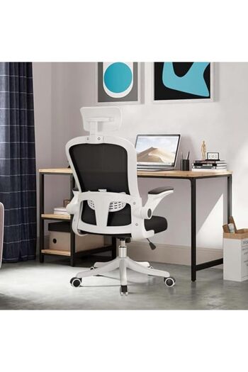 Generic Ergonomic Office Chair, Desk Chair with 2'' Adjustable Lumbar Support, Headrest, 2D Armrest, Office
