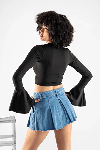 Bak Moda Chest Decollete Spanish Leg Black Crop