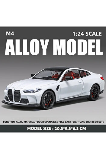 choice2 white Alloy 1:24 Scale BMW M4 Sport Car Model Simulation Diecast Toy Vehicle Collection Home Decor C
