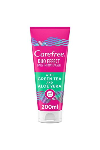 Carefree Daily Intimate Wash Duo Effect With Green Tea And Aloe Vera 200ml