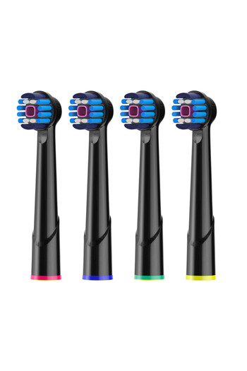 Choice9 4pcs 3D Whiting 4-12Pack Replacement Toothbrush Heads Compatible with Braun Oral b 7000/Pro 1000/960