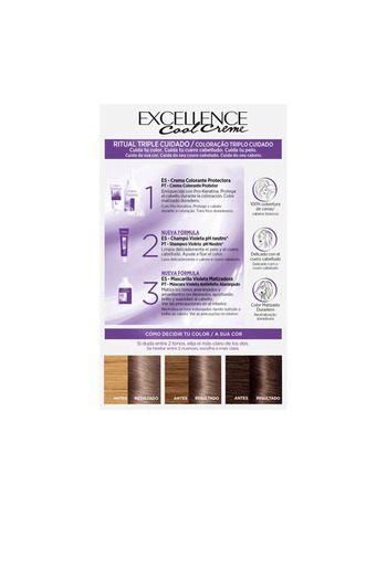 L'Oreal Paris Vopsea de par permanenta, L’oreal Paris EXCELLENCE COOL, 7.11 rubio ceniza intenso, 1 buc