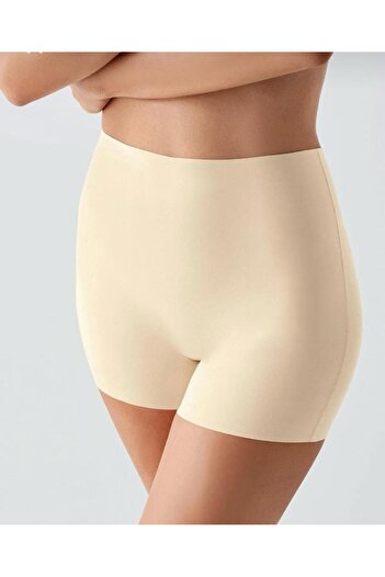 ROZELT Women's Black-Beige 2-Piece Laser Cut Normal Waist Recovery Corset Shorts
