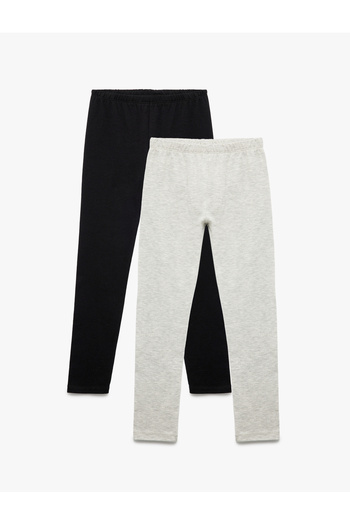 Koton Set of 2 Basic Leggings with Elastic Waist