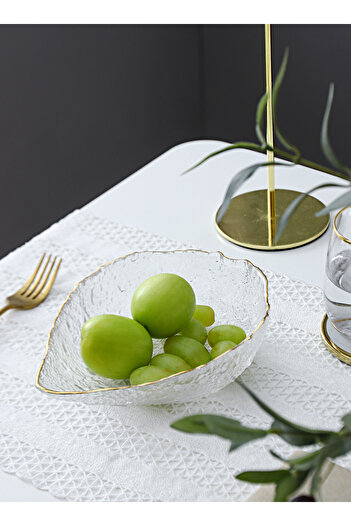 Shuer 8 inch Nordic Glass Fruit Plate With Phnom Penh Water Drop Plate