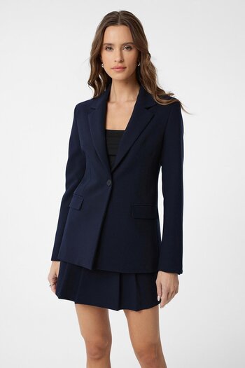 Antioch Navy Blue Body Fitting Women's Blazer Jacket