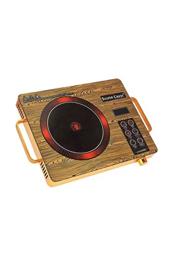 divendi-ro Electric hob 2000W-3500W induction, Silvercrest, digital display, ceramic, timer, brown