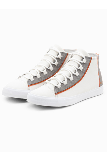 OMBRE Herren Sneaker Schuhe mit Kontrastelementen - weiß V1 OM-FOTH-0140
