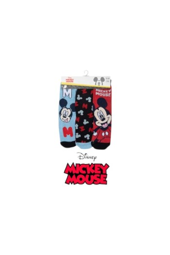 Mickey Mouse Set of 3 pairs of children's socks, multicolor, 27-30, Disney, Mickey Mouse