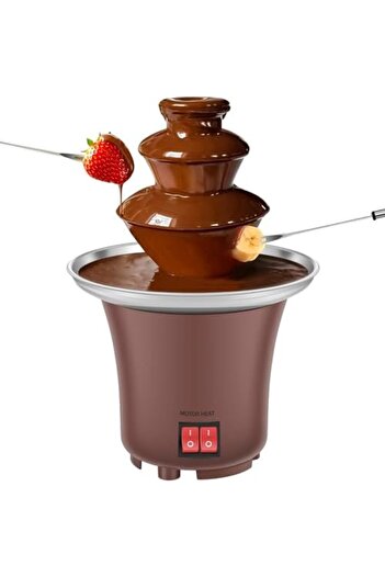 Generic Electric Chocolate Fountain Machine Hold 10oz Chocolate Fondue Fountain Stainless Steel Melting Mach