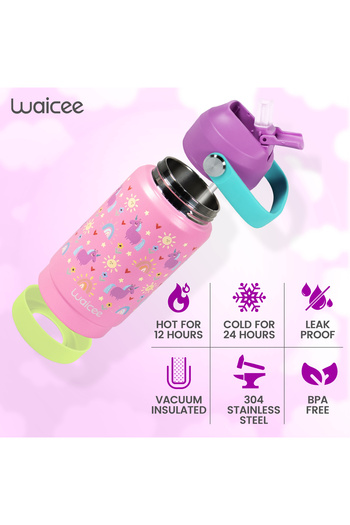 Waicee Kids Water Bottle with Handle - 12oz / 350ml