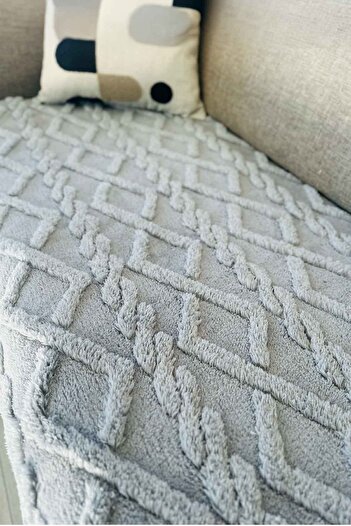 Decomia Home Embossed Soft Furry Sofa Cover Seat Cover Covering the Chain Seat (100X220Cm)