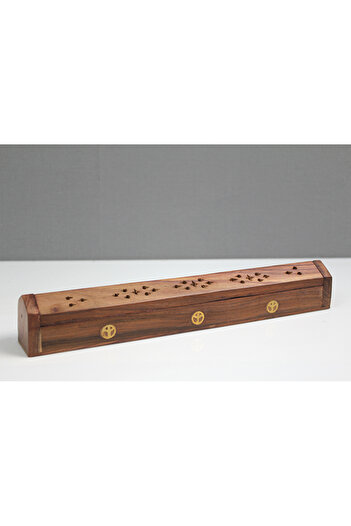 Larimar Wooden Mahogany Coffin Incense Burner Model 2