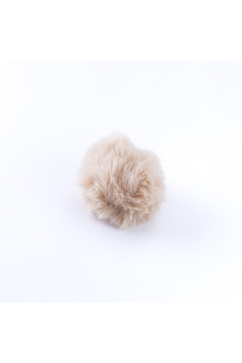 Bimotif Plush Pompon Keychain, Cream