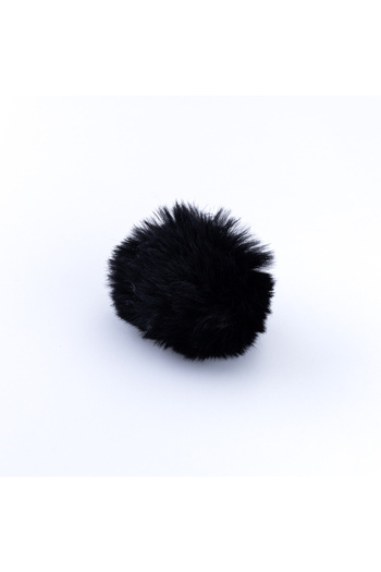 Bimotif Plush Pompon Keychain, Black