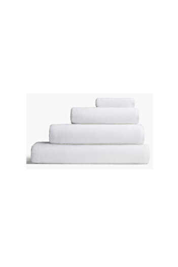 WaltStore Set of 2 Bath Towels for Women, Spa Collection, Melegim, 30x30 cm, white