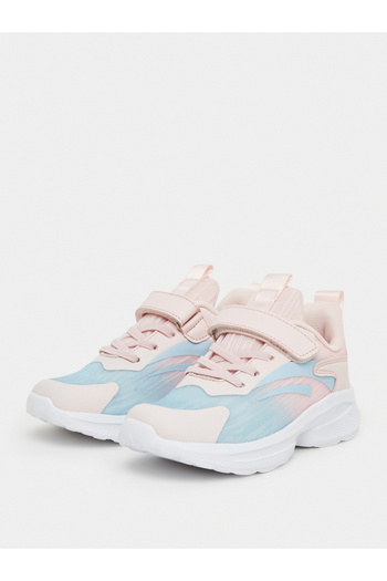 Styli Girls Textured Panel Hook and Loop Sneakers