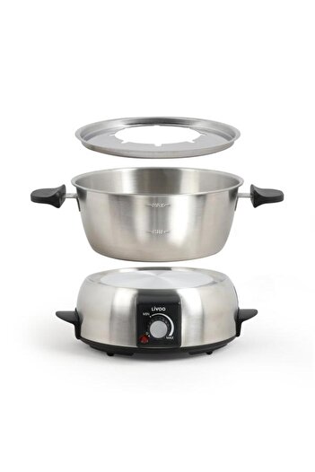 LİVOO Set fondue electric DOC263, 1000 W, 8 persoane (Inox)