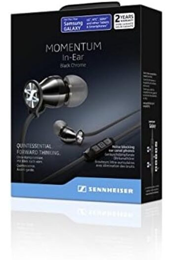 Sennheiser Momentum In-Ear Headphones by Sennheiser, Black Chrome Color, Wired