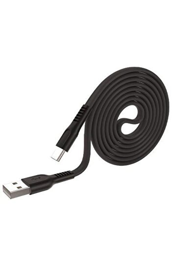 Lamtech Cablu de încărcare și date USB la Type-C Lamtech, plat, 3A, 1m, negru