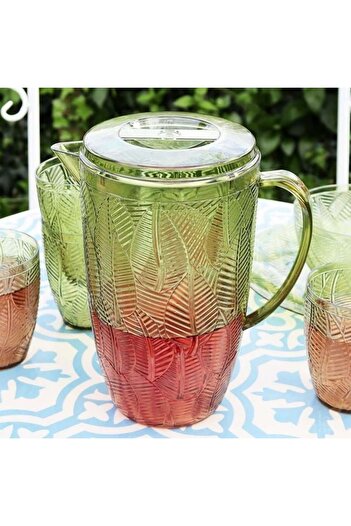 divendi-ro Pitcher, with rotating lid, plastic, capacity 2.5L, green