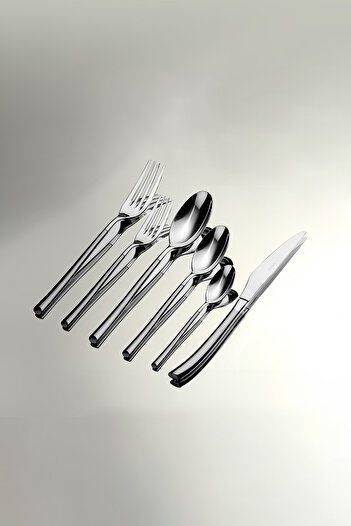 Nehir Elegance Satin 72 Piece Boxed Cutlery Set for 12 People