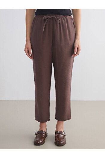 LC Waikiki Modal Blended Women's Trousers with Elastic Waist