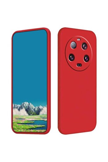 SOHO Protective Case for Xiaomi 14 Ultra - Liquid Silicone, Microfiber Lining, Shockproof, Red